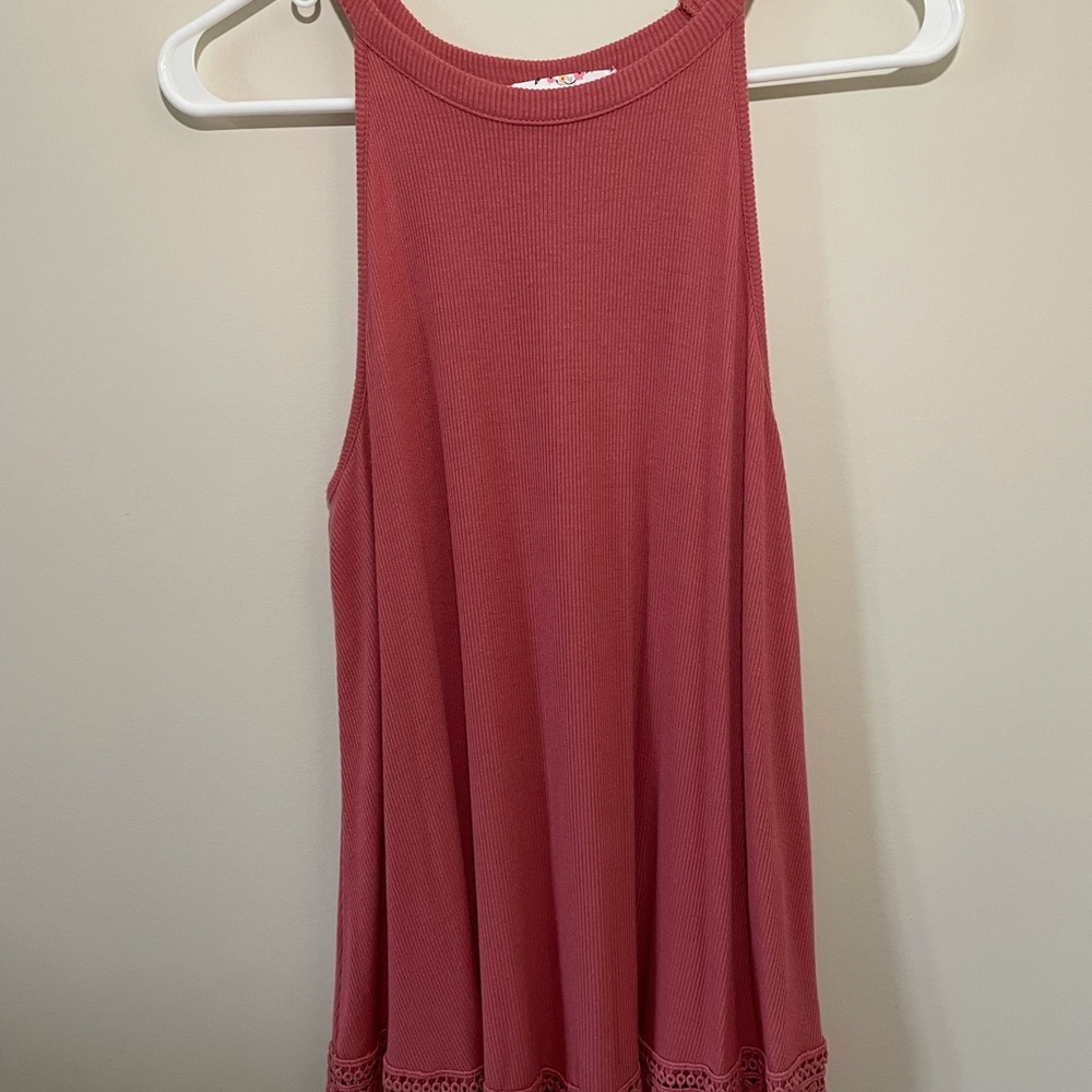 Pink Rose Halter Tank Top
